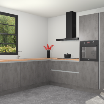 Beton Antraciet greeploze keuken Porto 104639
