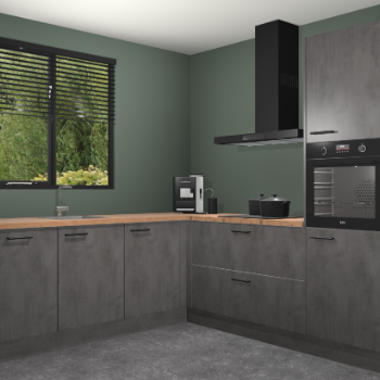 Beton Antraciet keuken Porto 104640