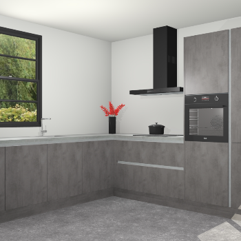 Beton Antraciet greeploze keuken Porto 104657