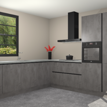 Beton Antraciet greeploze keuken Porto 104660