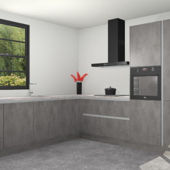 Beton Antraciet greeploze keuken Porto 104675