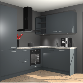 Onyxgrijze keuken Pilsen 105158