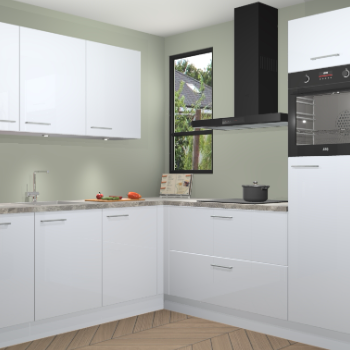 Sneeuwwitte hoogglans keuken Johannesburg 105885