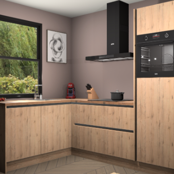 Madera Natuur greeploze keuken Kinshasa 103472