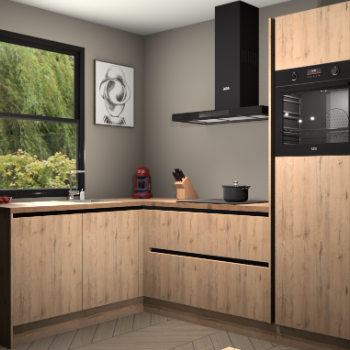 Madera Natuur greeploze keuken Kinshasa 103479