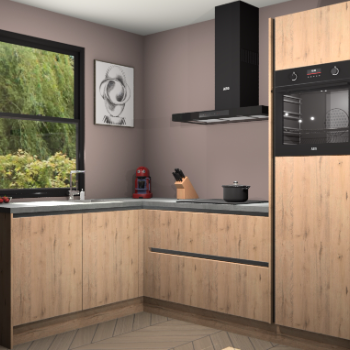 Madera Natuur greeploze keuken Kinshasa 103484
