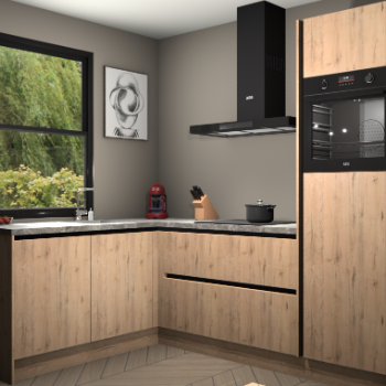 Madera Natuur greeploze keuken Kinshasa 103499