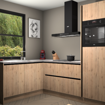 Madera Natuur greeploze keuken Kinshasa 103561