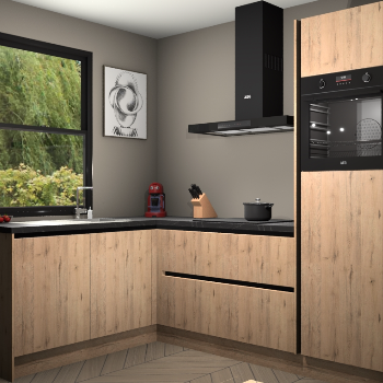 Madera Natuur greeploze keuken Kinshasa 103567