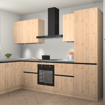 Madera Natuur greeploze keuken Beijing 106079