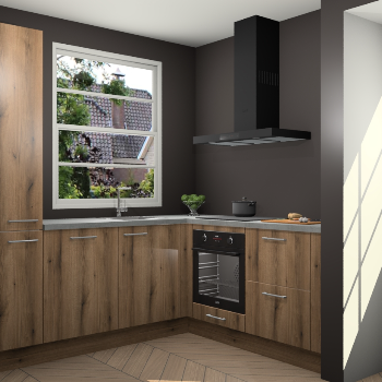 Goud Eiken keuken Harbin 106345