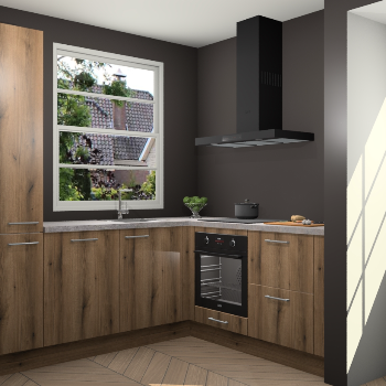 Goud Eiken keuken Harbin 106375