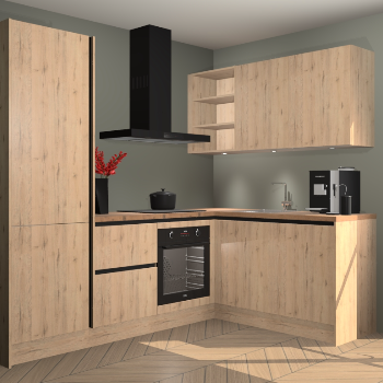 Madera Natuur greeploze keuken Pilsen 105490