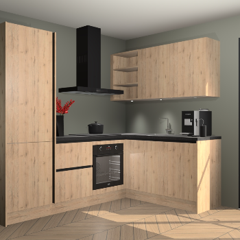 Madera Natuur greeploze keuken Pilsen 105504