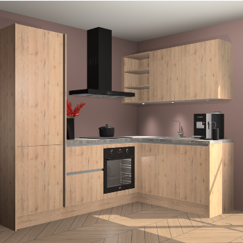 Madera Natuur greeploze keuken Pilsen 105507