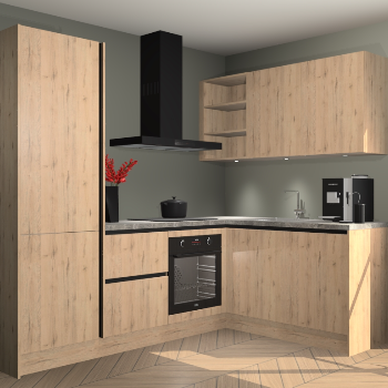 Madera Natuur greeploze keuken Pilsen 105510