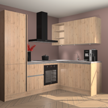 Madera Natuur greeploze keuken Pilsen 105513