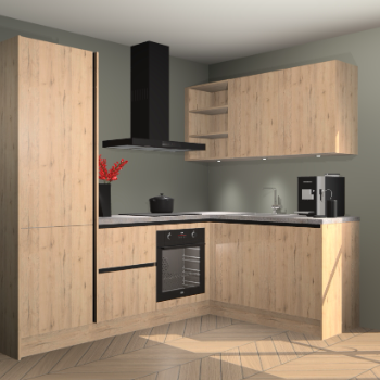 Madera Natuur greeploze keuken Pilsen 105516