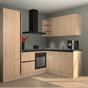 Madera Natuur greeploze keuken Pilsen 105522