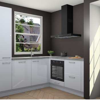 Sneeuwwitte hoogglans  keuken Harbin 106648