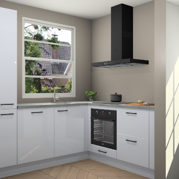 Sneeuwwitte hoogglans  keuken Harbin 106652