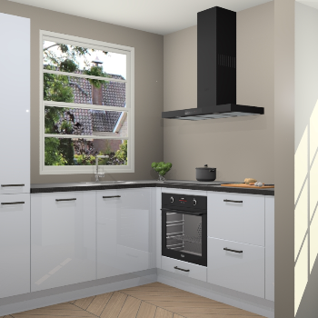 Sneeuwwitte hoogglans  keuken Harbin 106658