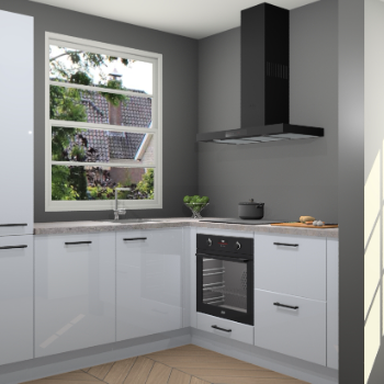 Sneeuwwitte hoogglans  keuken Harbin 106669