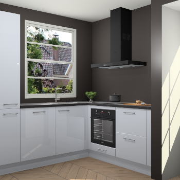 Sneeuwwitte hoogglans  keuken Harbin 106672