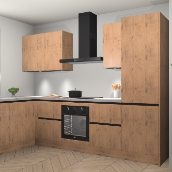 Astoria Eiken greeploze keuken Beijing 106407