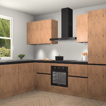 Astoria eiken greeploze keuken Beijing 21831