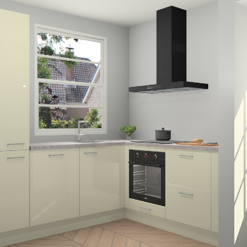 Magnolia hoogglans  keuken Harbin 106886