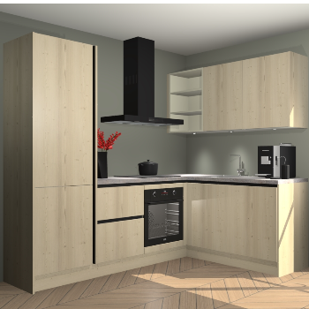 Vuren greeploze keuken Pilsen 105709