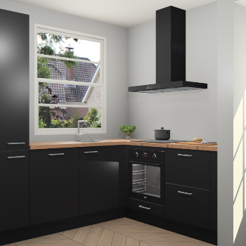 Zwarte keuken Harbin 107150