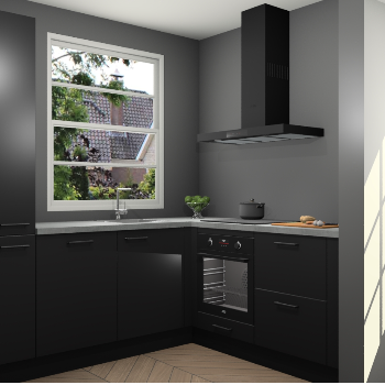 Zwarte keuken Harbin 107222