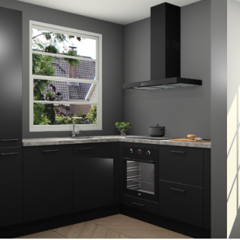 Zwarte keuken Harbin 107234