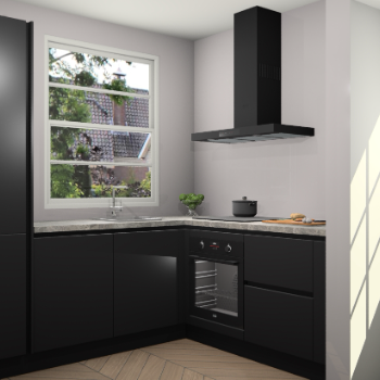 Zwarte greeploze  keuken Harbin 107236