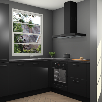 Zwarte keuken Harbin 107249