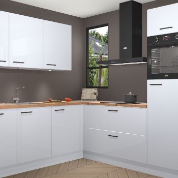 Sneeuwwitte hoogglans keuken Johannesburg 105837