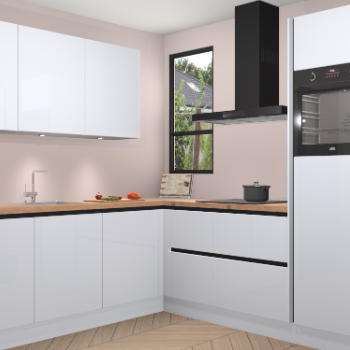 Sneeuwwitte hoogglans greeploze keuken Johannesburg 105840