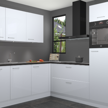 Sneeuwwitte hoogglans keuken Johannesburg 105866