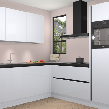 Sneeuwwitte hoogglans greeploze keuken Johannesburg 105870