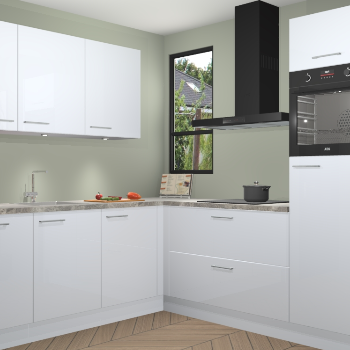 Sneeuwwitte hoogglans keuken Johannesburg 105886