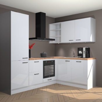 Sneeuwwitte Hoogglans keuken Pilsen 105405