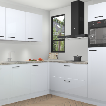 Sneeuwwitte hoogglans keuken Johannesburg 105889