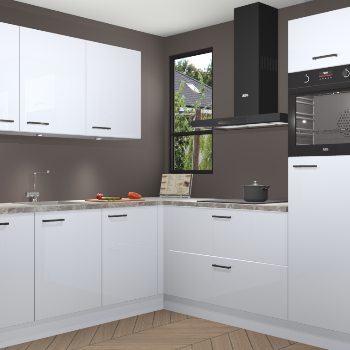 Sneeuwwitte hoogglans keuken Johannesburg 105890