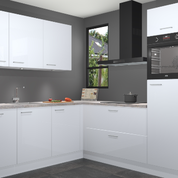 Sneeuwwitte hoogglans keuken Johannesburg 105950