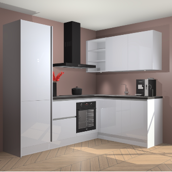 Sneeuwwitte hoogglans greeploze keuken Pilsen 105409