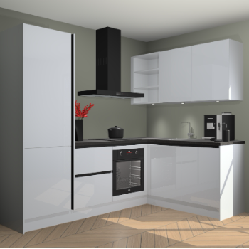 Sneeuwwitte Hoogglans greeploze keuken Pilsen 105412