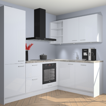 Sneeuwwitte Hoogglans keuken Pilsen 105414