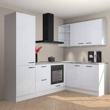 Sneeuwwitte Hoogglans keuken Pilsen 105416